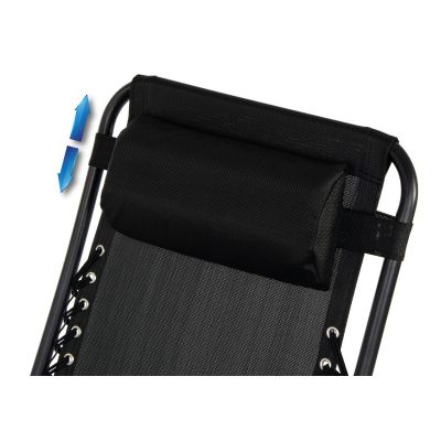 9. FOLDABLE GARDEN CHAIR MULTIFUNCTIONAL 175X52/65X107CM BLACK