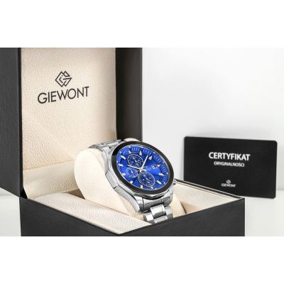 7. Giewont Chronograph Sapphire Silver Blue Men's Watch GW7290-B3