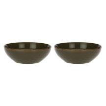 Set of 2 Concerto Grigio Tortora Salad Bowls - Gray-Brown, 26 cm