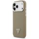 2. Guess Grained Triangle Logo MagSafe case for iPhone 17 Pro Max - brown