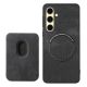3. Samsung Galaxy A56 5G Faux Leather Case with Detachable Card Holder, MagSafe Compatible - Black