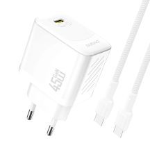 Dudao A28C 45W GaN Wall Charger + USB-C Cable - White