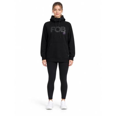 Women's hooded sweatshirt with an additional stand-up collar and zippers in the pockets 4F 4FWAW26TSWSF2665-20S