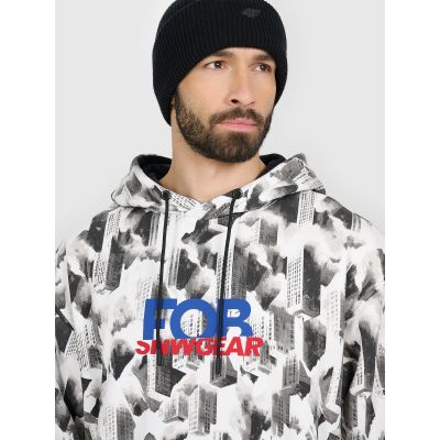 5. Men's loose hooded sweatshirt 4F 4FRAW25TSWSM2569-91A