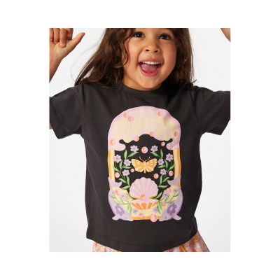 2. RIP CURL Rainbow Tropics Art Tee - Girl Black