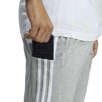 5. adidas Essentials Single Jersey Tapered Open Hem 3-Stripes M IC0046 pants