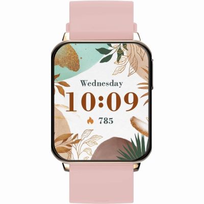 7. Smartwatch Gravity Rose Gold Pink 2 Straps GT17-1