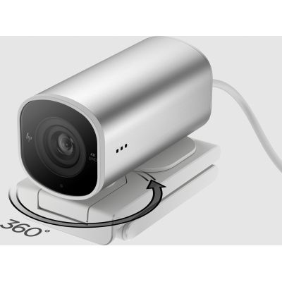 10. HP 960 4K Streaming Webcam USB Silver 695J6AA