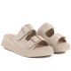 3. Beige leather wedge sandals Vinceza 88045
