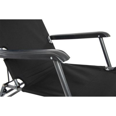 15. MULTIPLE-POSITION LEVEL CHAIR WITH HEADREST, BLACK