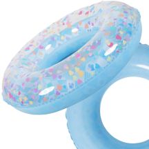 SWIMMING RING 90CM HEARTS BLUE 35663
