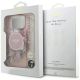 8. Guess IML Flowers Pearl Strap MagSafe Case for iPhone 18 Pro / 17 Pro – Pink
