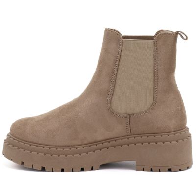 3. Women's suede ankle boots on a beige platform Big Star UU274858