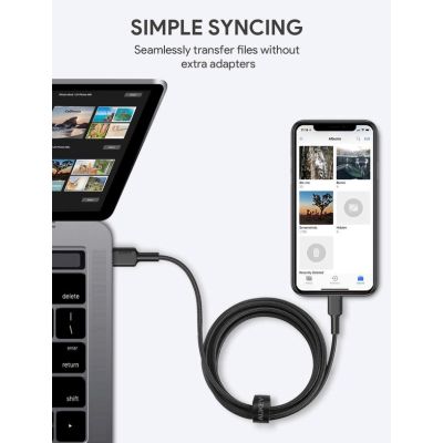 8. AUKEY CB-CL03 NYLON USB C-LIGHTNING CABLE 2M PD