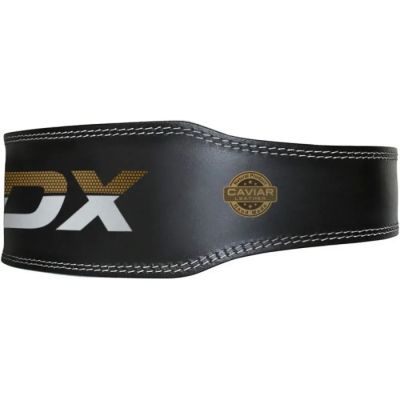 4. 4" GOLD LEATHER BODYBUILDING BELT FOR EXERCISES - RDX S