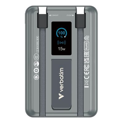 2. Verbatim Charge'n'Go Power Bank 2C & Display 10000mAh gray