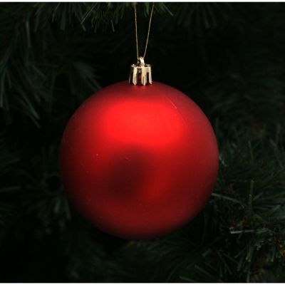 30. DECORATIVE PLASTIC BAUBLE SAFE 9 PCS DIA 60MM RED