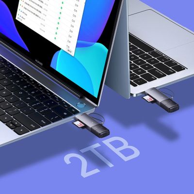 11. Baseus Lite Series USB-A/USB-C 3.0 SD/TF Card Reader - Gray