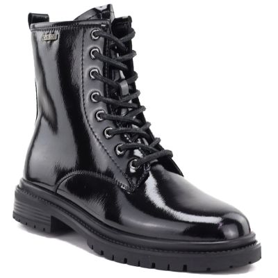 5. Women's leather ankle boots, patent leather, black Big Star UU274613
