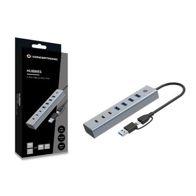 4. Conceptronic HUBBIES20G Hubs and Hubs USB 3.2 Gen 1 (3.1 Gen 1) Type-C 5000 Mbit/s Gray
