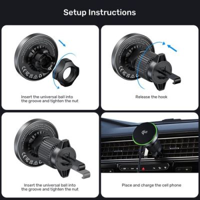 17. UNITEK MAGSAFE 38W QI2 CAR CHARGER HOLDER