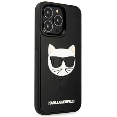4. Karl Lagerfeld 3D Rubber Choupette Case for iPhone 13 Pro / iPhone 13 - Black