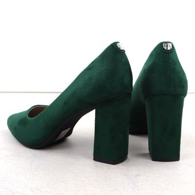 4. Sergio Leone Green Suede Pointed Toe Pumps PB216