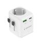 2. GEMBIRD UNIVERSAL GROUNDED TRAVEL ADAPTER 20W, WHITE