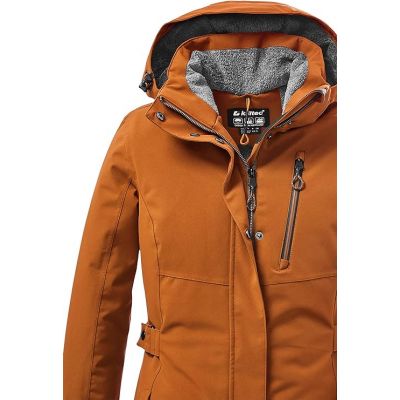 4. Killtec KOW 165 Women's Hooded Raincoat for Trekking and Everyday Use, Yellow (37726/253)