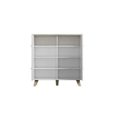 3. Chest of drawers LOTTA 110 4D white + sonoma oak