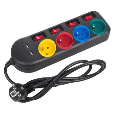 5. MACLEAN POWER STRIP 4 OUTLETS 2XUSB MCE229B
