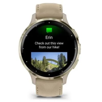 5. Garmin 010-02785-55 Smartwatch / Sports Watch 3.05 cm (1.2") AMOLED 41 mm Digital 390 x 390 px Touchscreen Gold Wi-Fi GPS