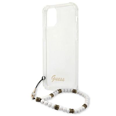 6. Guess GUHCP12MKPSWH iPhone 12/12 Pro 6.1" Transparent Hardcase White Pearl