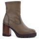 2. Women's khaki ankle boots with a block heel Potocki 12419