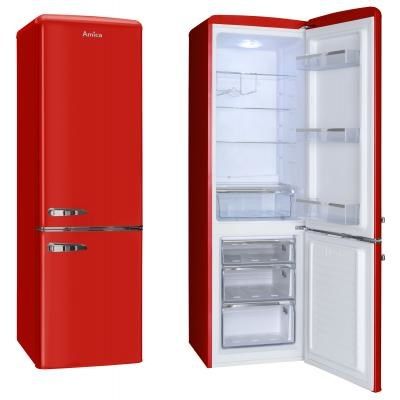 Amica Retro FK2965.3RAA refrigerator (550mm x 1810mm x 615mm; 181l; Class A++; red)