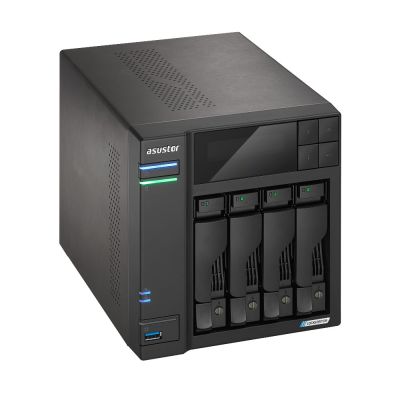 3. NAS Asustor AS6704T; Tower; 4x (3.5" SATA HDD/ 2.5" SSD); Intel Celeron N5105; 4GB DDR4 SODIMM (max. 16GB), 2x 2.5GbE, 4x M.2 2280 NVMe PCIe 3.0, 2x USB 3.2 Gen, 1x HDMI 2.0b, 1x optional 10 GbE card