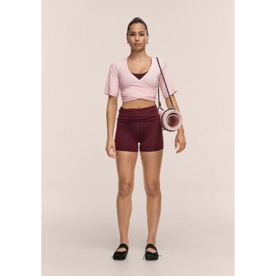 6. CASALL Sublime Folded Hotpants Women's Training Leggings Burgundy