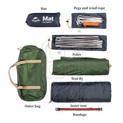 2. Naturehike NH18A095-D camping tent - forest green