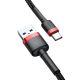 7. Baseus Cafule Cable durable nylon cable USB / USB-C QC3.0 2A 3M black-red (CATKLF-U91)