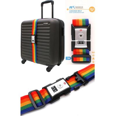 14. UNIVERSAL SECURITY STRAP FOR SUITCASE 180x5CM WITH PROWORLD CODE MULTICOLOR