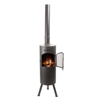 7. BONFEU GARDEN FIREPLACE BONGIANO LP BLACK