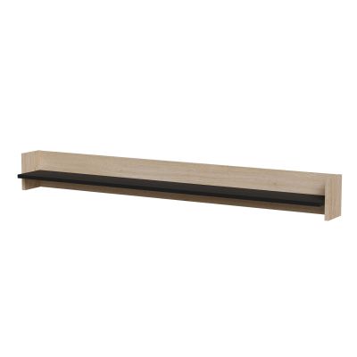 PORTO shelf 150x18x16.5 oak/black