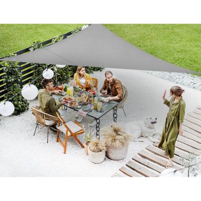 8. GARDEN SUN SAIL TRIANGLE 3X3X2M GRAY