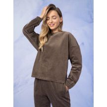 Women's corduroy sweatshirt without hood OUTHORN OTHAW22TSWSF076-80S