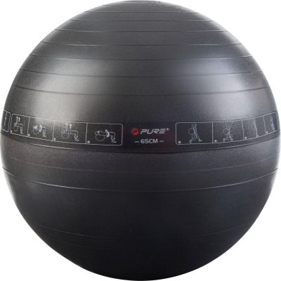 34. FITNESS BALL 65CM BLACK PURE 2 IMPROVE