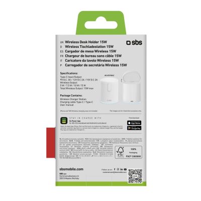 3. SBS 2-in-1 Wireless Magnetic Charging Station - White