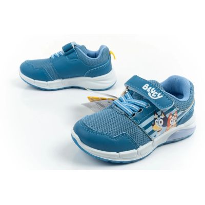 8. Leomil children's sports shoes Bluey sneakers, lightweight, with Velcro, LED, blue