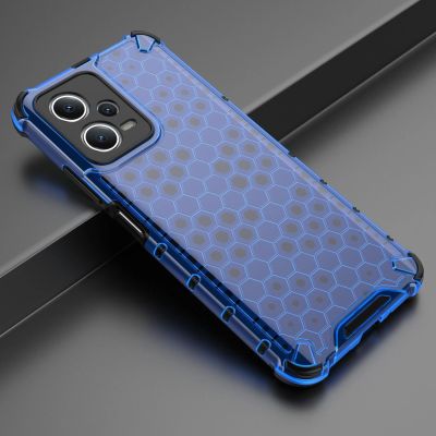 3. Honeycomb case for Xiaomi Redmi Note 12 5G / Poco X5 5G armored hybrid case blue