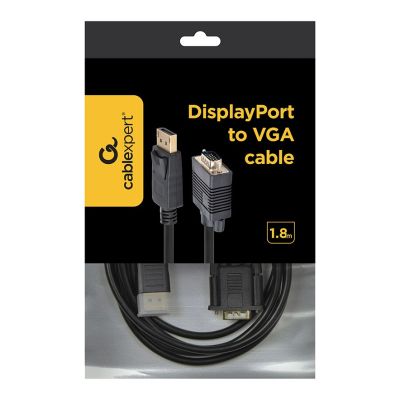4. GEMBIRD CCP-DPM-VGAM-6 cable (D-Sub (VGA) M - DisplayPort M; 1.8m; black)