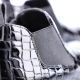 70. Rieker W R474 snakeskin leather ankle boots black
